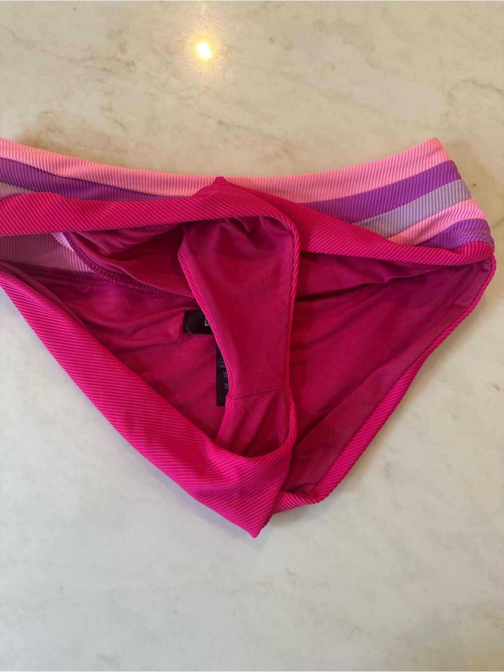 New! Beach Riot Millie High-Waist Bikini Bottom Raspberry Colorblock 3415 - Picture 7 of 10
